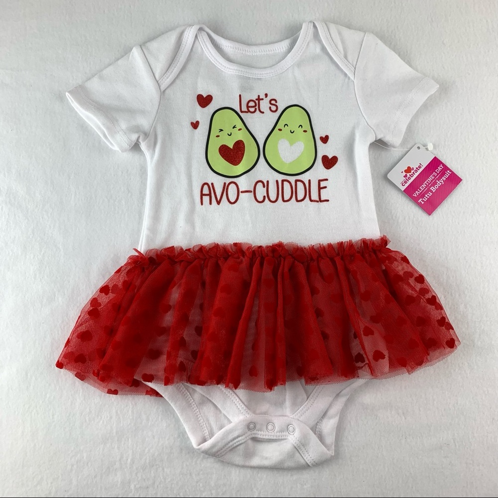Valentine’s Day Baby Girl Avo-Cuddle Bodysuit 18M